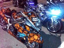 the decepticon and the thing bikes at freaky friday fayetteville ,n.c
