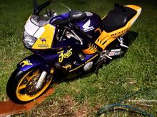 1996 CBR 600 F3 SMOKIN JOE . Im running her naked right now while i learn how to do fiberglass repair on her original fairings.