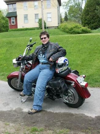 Using my stepsisters Harley for the ride. God that was fun!