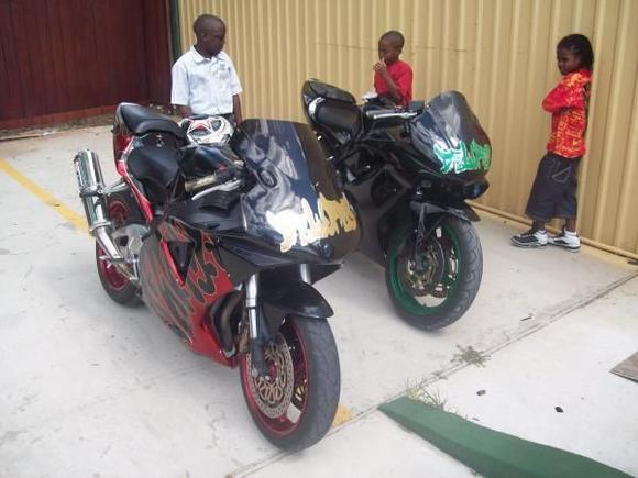 both the bikes together at church