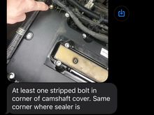 Oil leaking on the bolt says it’s stripped 