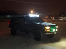 Light bar and green grill glow