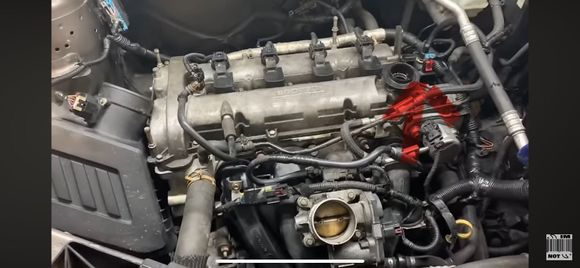 Where part is located reference to the engine