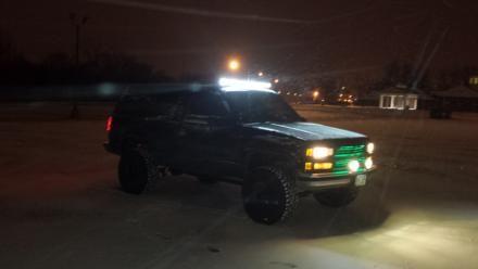 Light bar and green grill glow
