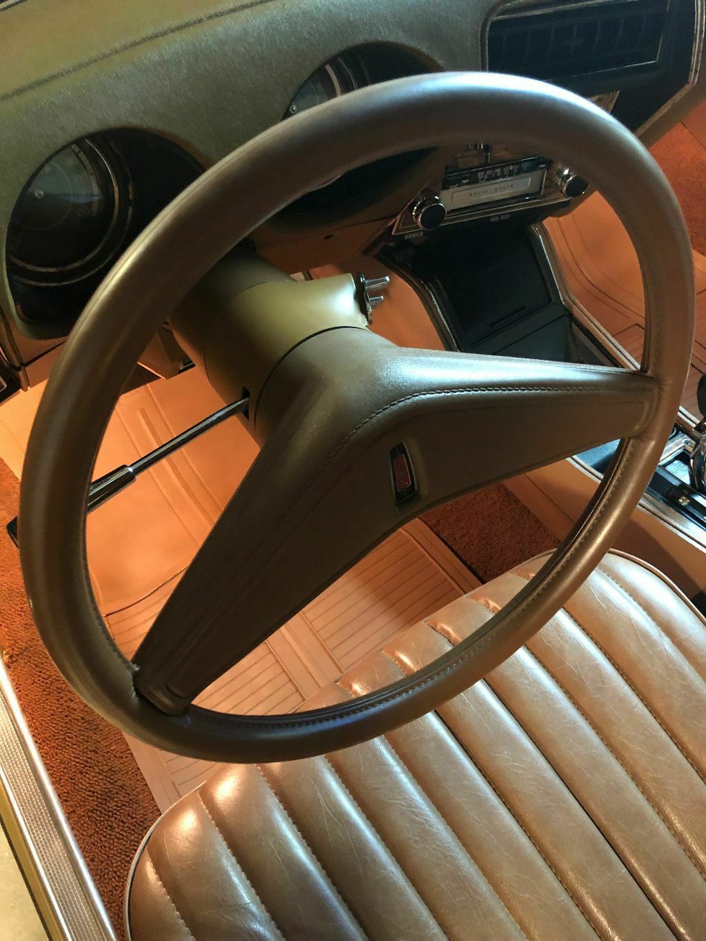 "Oldsmobile Cutlass Saddle - Tan Complete Steering Wheel" - FOR SALE