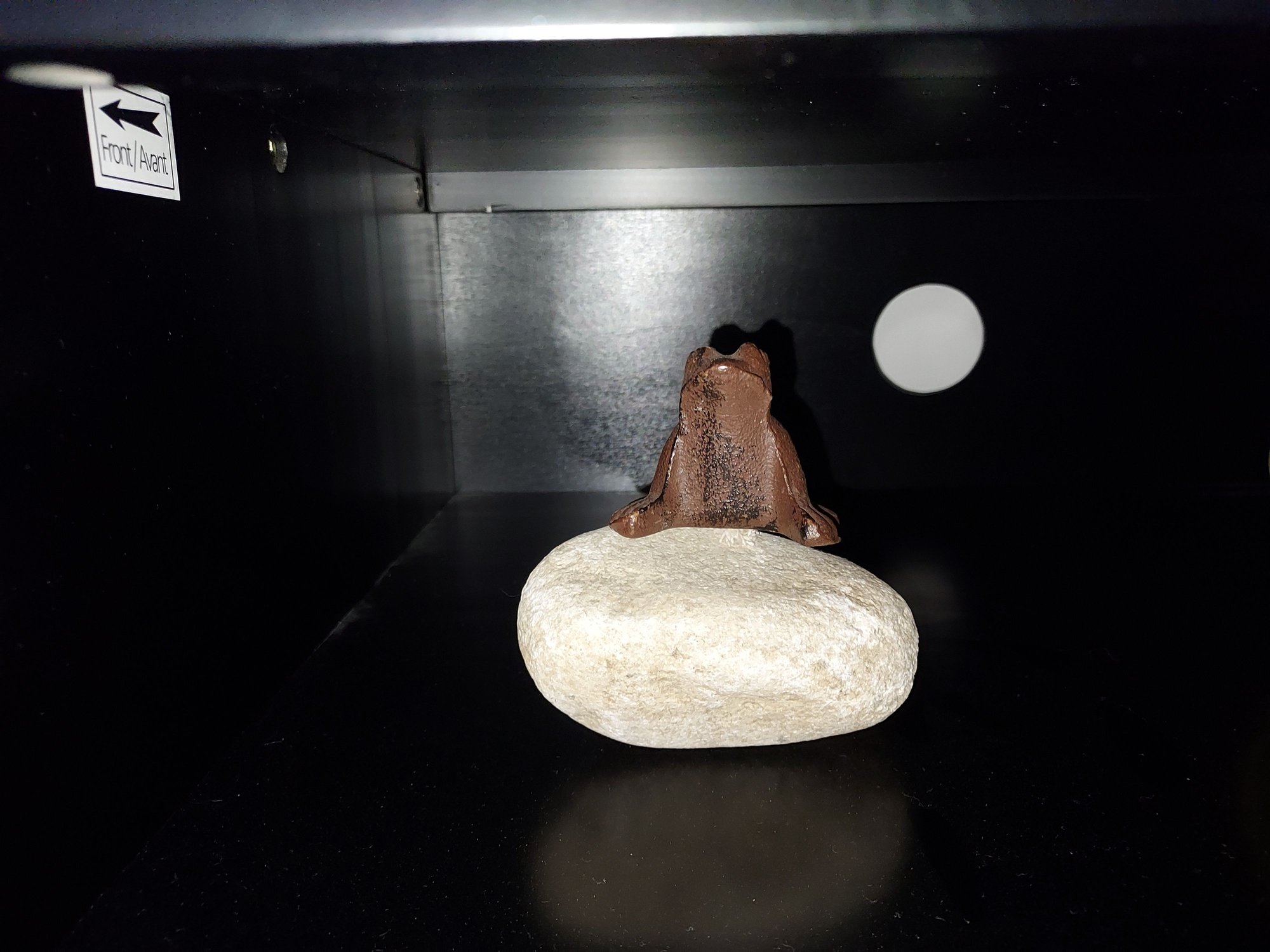 Norm - That is a.piece of StL Mississipian Limestone with a Bronze Frog figurine attached to it.
