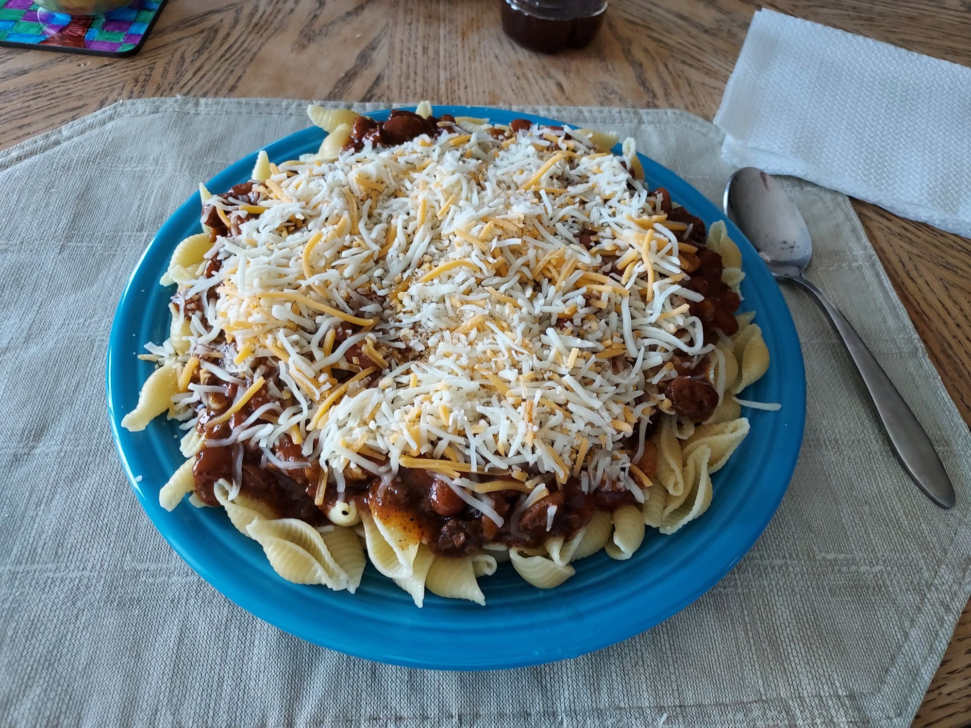 Tonights dinner, Chili Mac.