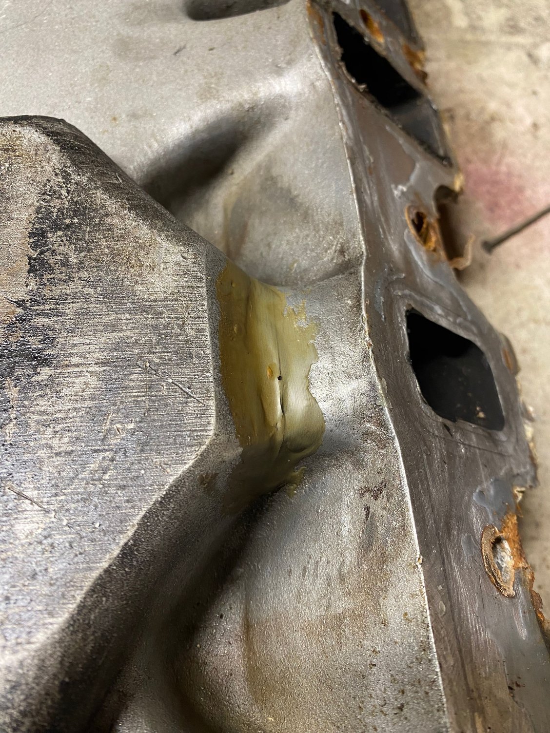 Appears to have a crack that�s been repaired on the heat crossover tube. 