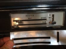 New heater face plate compared with original