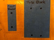 Make your own mounting templates with blue tape & a sharpie.