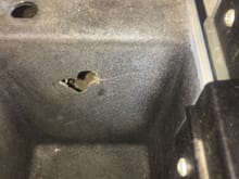Hole in console.