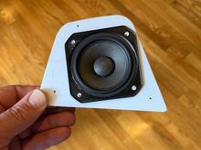 The 2-1/2" speaker will screw to the plastic adapter.