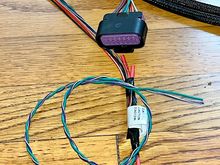 This is the de-pinned ignition connector with the twisted distributor pickup wiring.