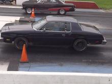 At the drag strip...