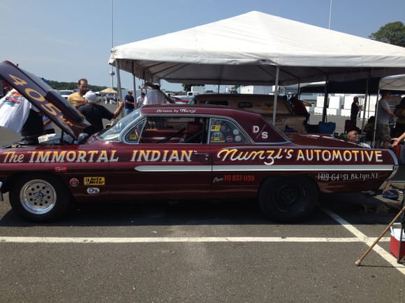 This is Nunzi’s Immortal Indian down at Englishtown that day 
Lots of Pontiac friends from Brooklyn . I thought they were going to shun me with the Olds switch . Lol 