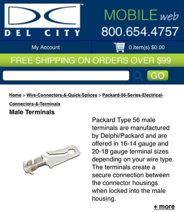 These are the connectors del city has - is this what you said NOT to use? If not.. this is the part the connects to ...