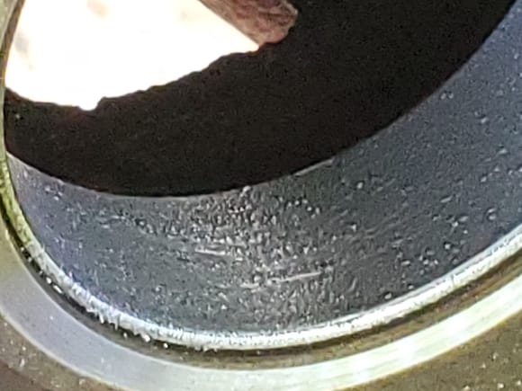 Top surface of front cam bearing