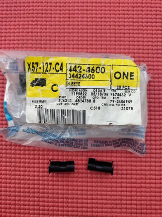 NOS 64-72 Cutlass 442 H/O Sun visor bushings.
These are for the outboard side of the visor. These come multiple in the OEM bag. I am selling them by the pair. So you will not receive an NOS box/bag unless you by all or the last two are sold.
$10 a pair (2).