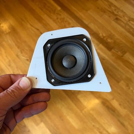 The 2-1/2" speaker will screw to the plastic adapter.