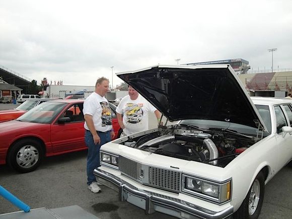 Norwalk 2012. My bud Mark and I talking Olds...