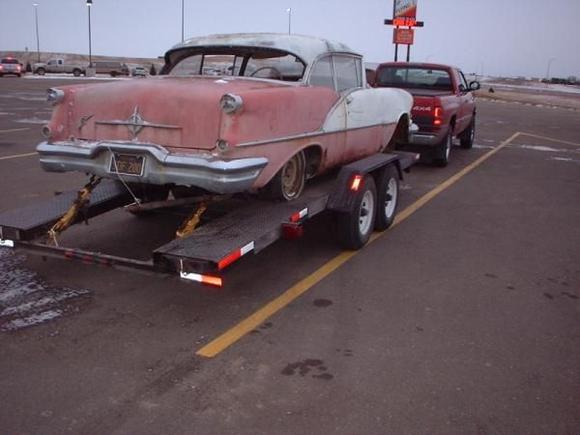 56 Olds 88 hardtop, bought it in Billings Montana  
sold it before i got home