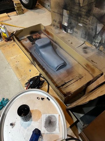 Cleaned, primed and painted the pan