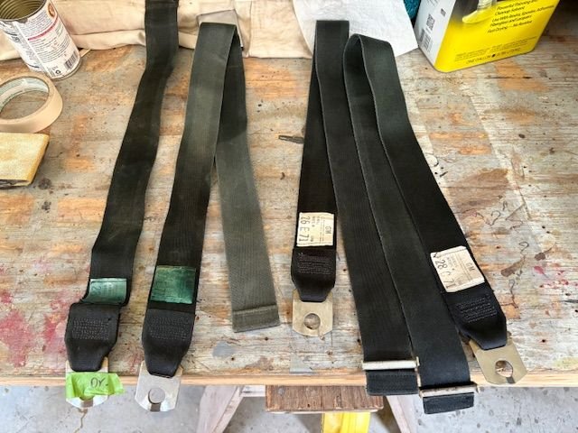 Old uncleaned belts on left.  Belts ran through the laundry on the right.