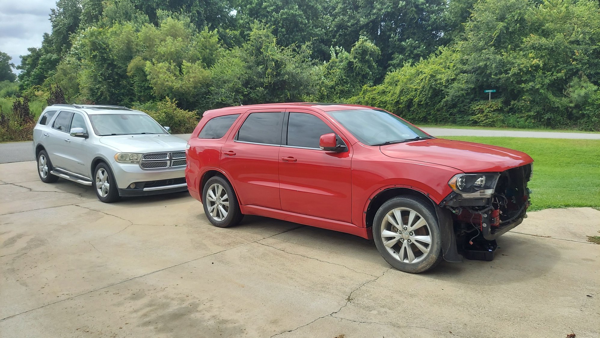 The wheels are going to be powder coated bright silver.  The current coating is flaking off near the center cap.