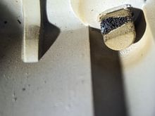 Distributor, signs of arcing, most of material still in place