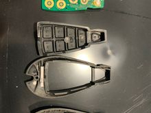 I think I found the issue. I tested it several times and it worked. There is a small metallic peace in the car key (you can see two small pieces on the 2nd part from the left). I found the one in the center detached. I have reposition it and glued it back. I have to do it every 6 months as it become loose again with time and with the exact same result : horn going off randomly 24/7. 