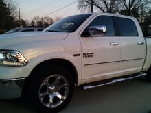 My RAM with www.sportwing.com Chromeline side molding to protect it from careless drivers. Easy install, great price.