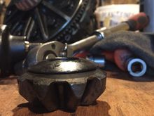 New washer sitting on the gear