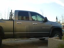 CHROME HANDLES BACK RACK CHROME STEP UPS ALSO CHROME FLAME GRILL N PURE BLUE HEADLIGHTS