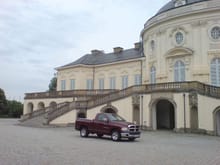 in front of the castle