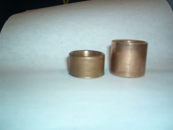 left -old bushing
right- replacement bushing