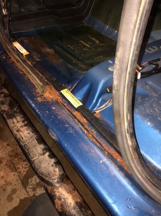 under driver side weather strip