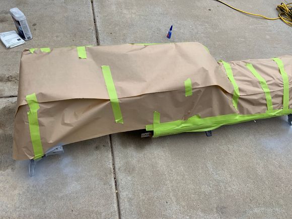 Masking the dash and sprayed the metal with primer. 