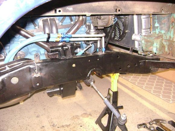 Front suspension is out and ready for modifications. 