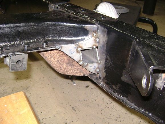 Back side of the pass through. It will get welded and smoothed. 