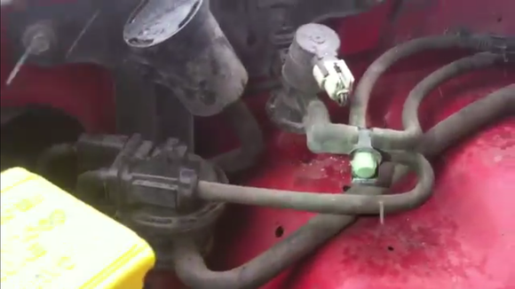 This is not my truck, mine only has the DCP. This has the LDP. The hose in question is the fat one on the bottom. Mine goes to no where.....