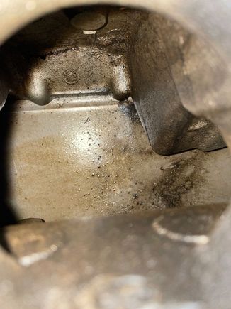 Inside manifold looking down at plenum, left side