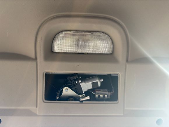 The space below the light cover?