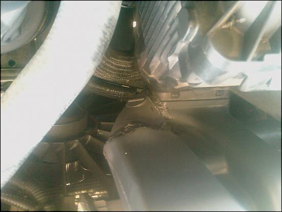 Modded Avenger Intake reinstalled, painted flat black, and you can hardly tell any difference!