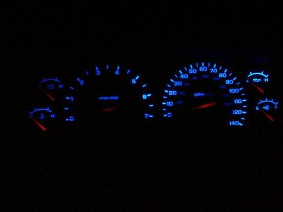 My blue LED instrument panel