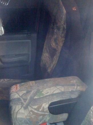 wraped arm rest with camo