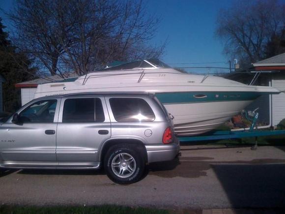My 02 Durango next to what it pulls.