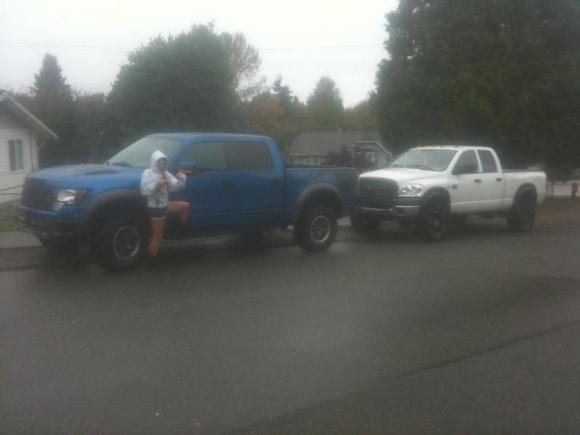 New Ford Rapter, 2500HD And Girlfriend.
