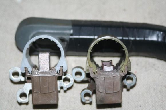 new &amp; old brush assembly
