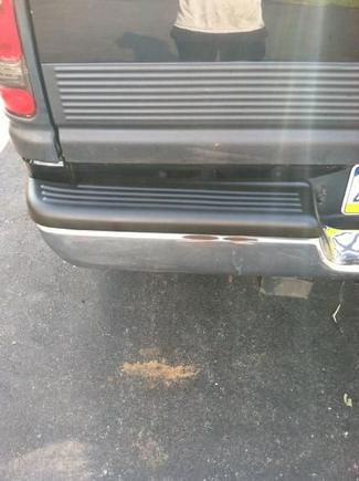 Painted the rear steps, nice and black again