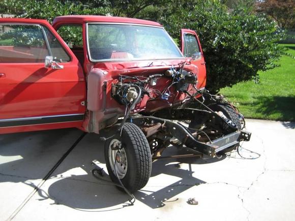 Pressure washed before starting on the suspension rebuild.
